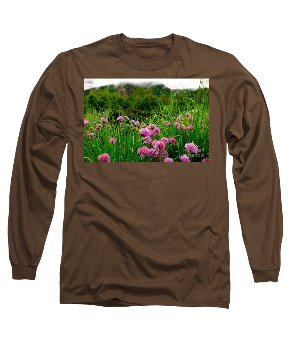 Flower Long Sleeve T-Shirt featuring the photograph Foggy Morning by Jacqueline Athmann
