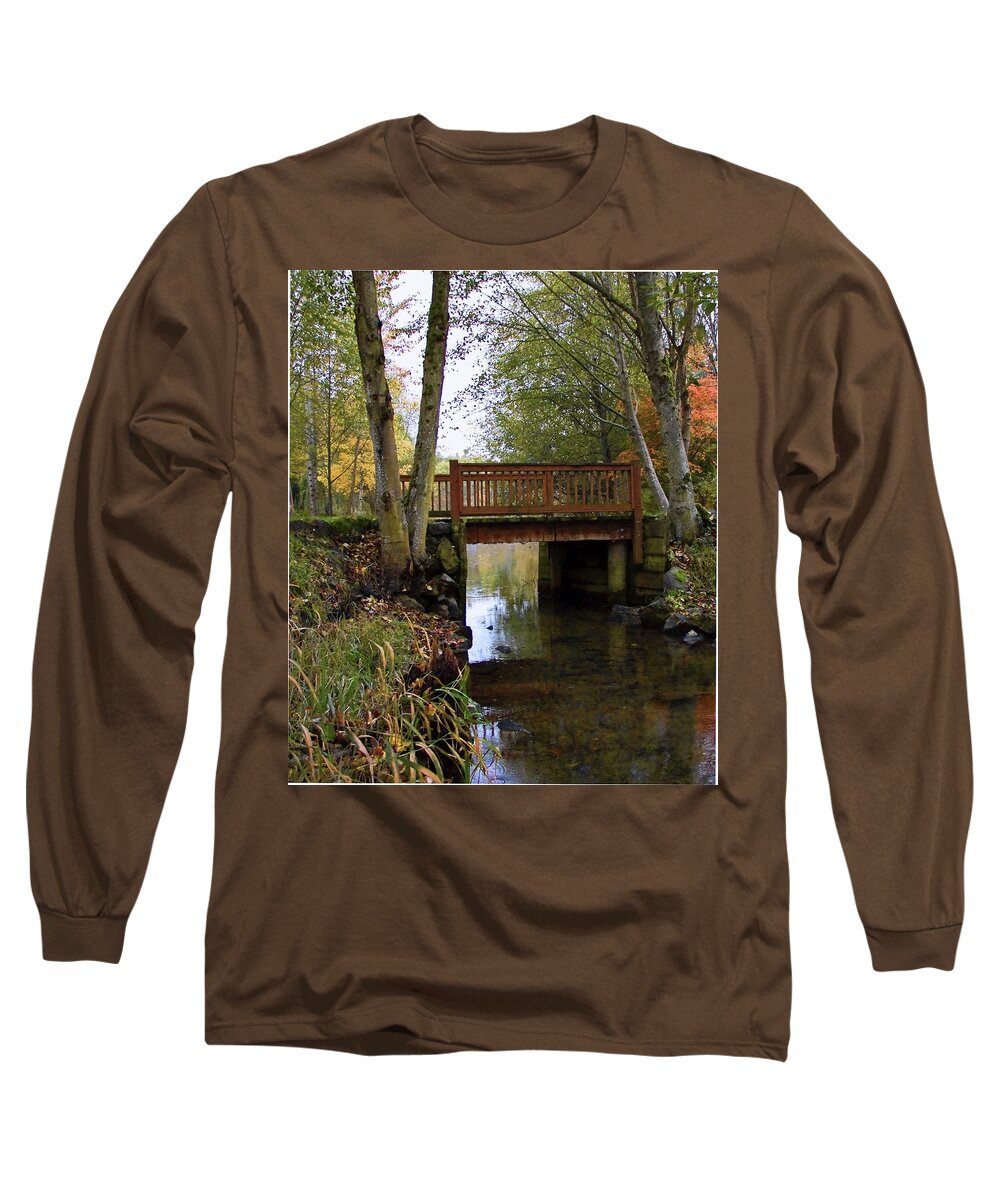 Park Long Sleeve T-Shirt featuring the photograph Foot Bridge by Ron Roberts