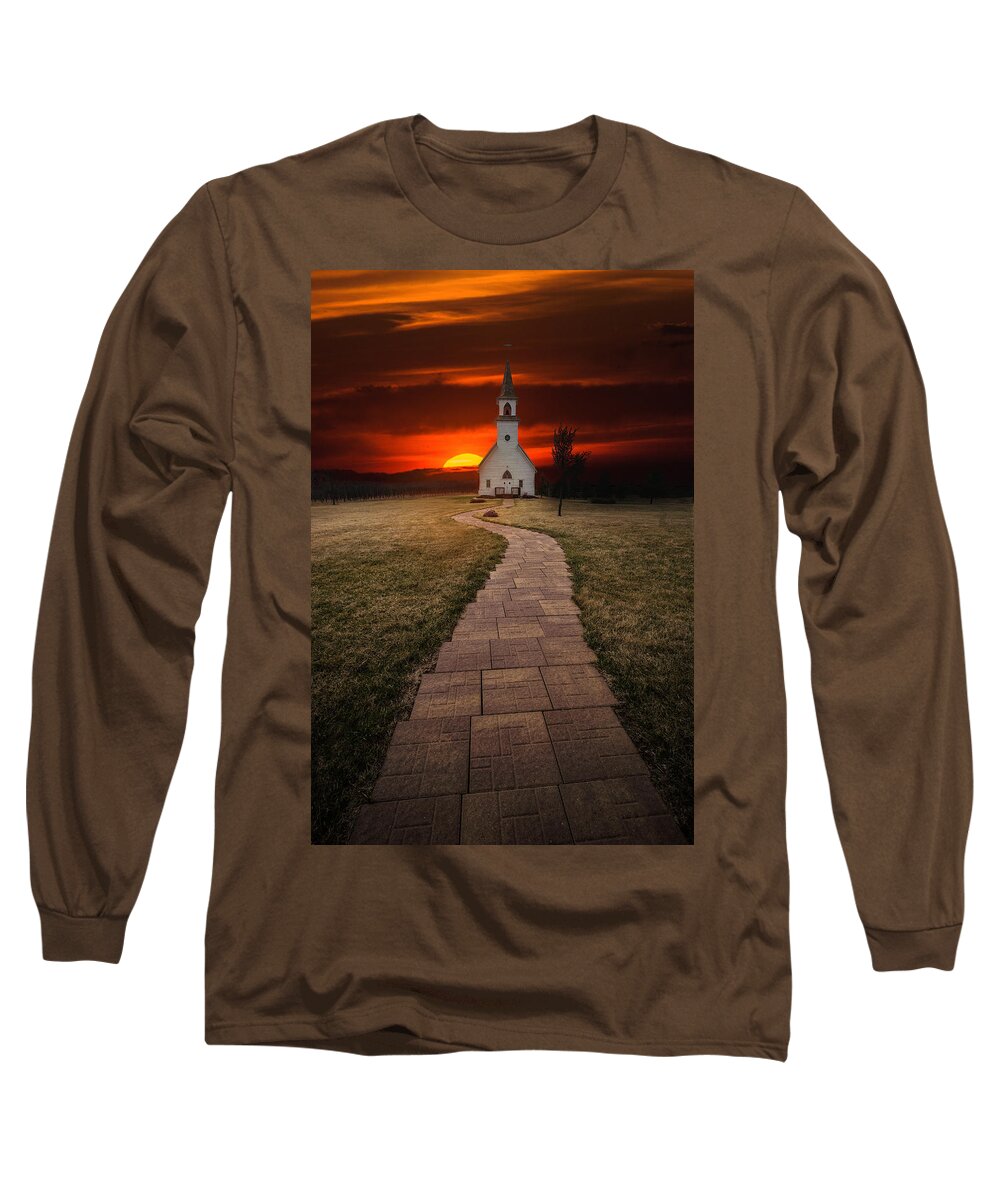 fort Belmont Sunset 2014 Long Sleeve T-Shirt featuring the photograph Fort Belmont Sunset 2014 by Aaron J Groen
