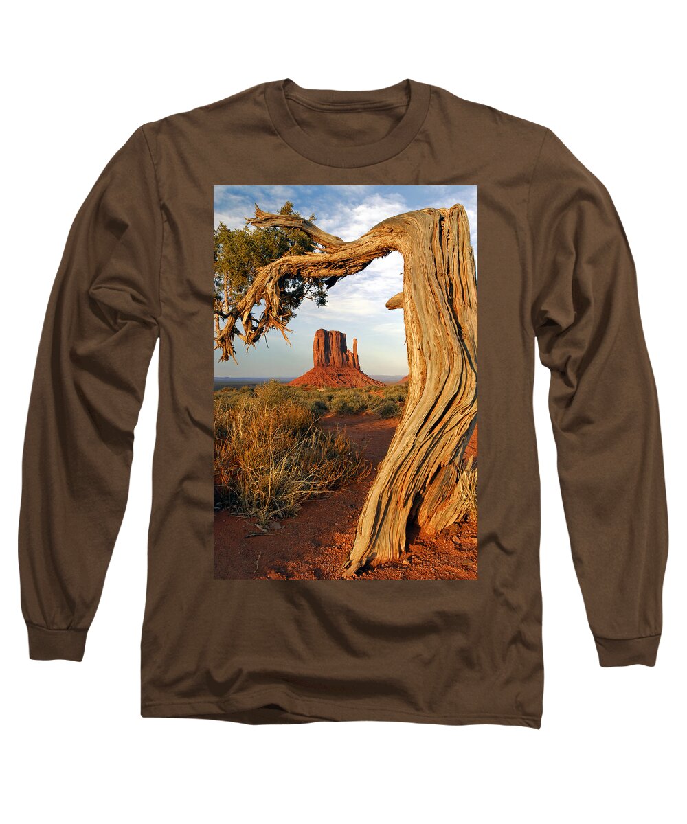 Monument Valley Long Sleeve T-Shirt featuring the photograph Framed Mitten by Dave Mills
