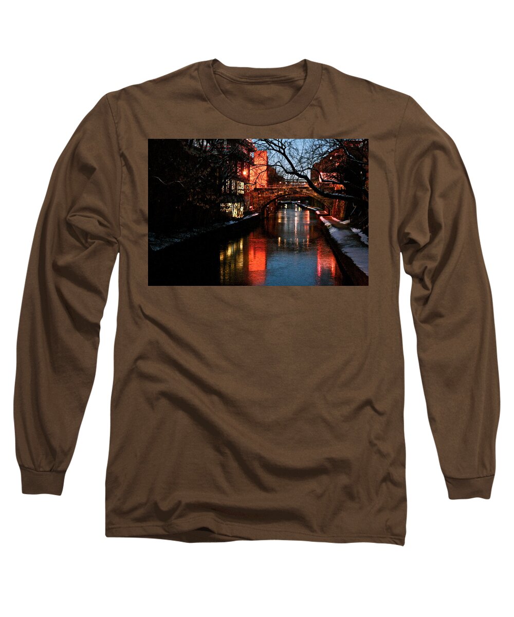 Georgetown Long Sleeve T-Shirt featuring the photograph Georgetown Glimmer by Phil Cappiali Jr