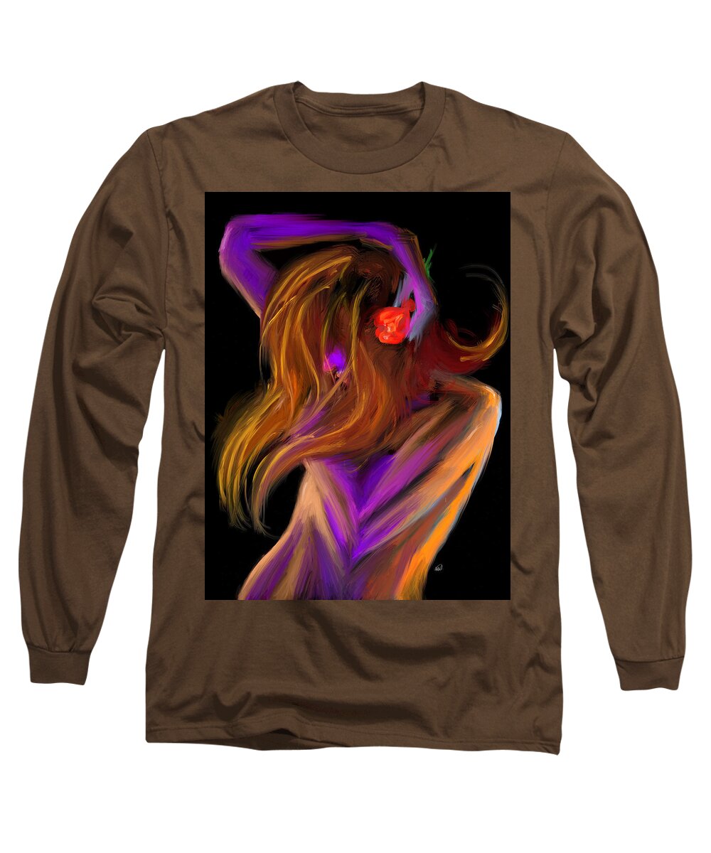 Flower Long Sleeve T-Shirt featuring the painting Gift of Love by Angela Stanton