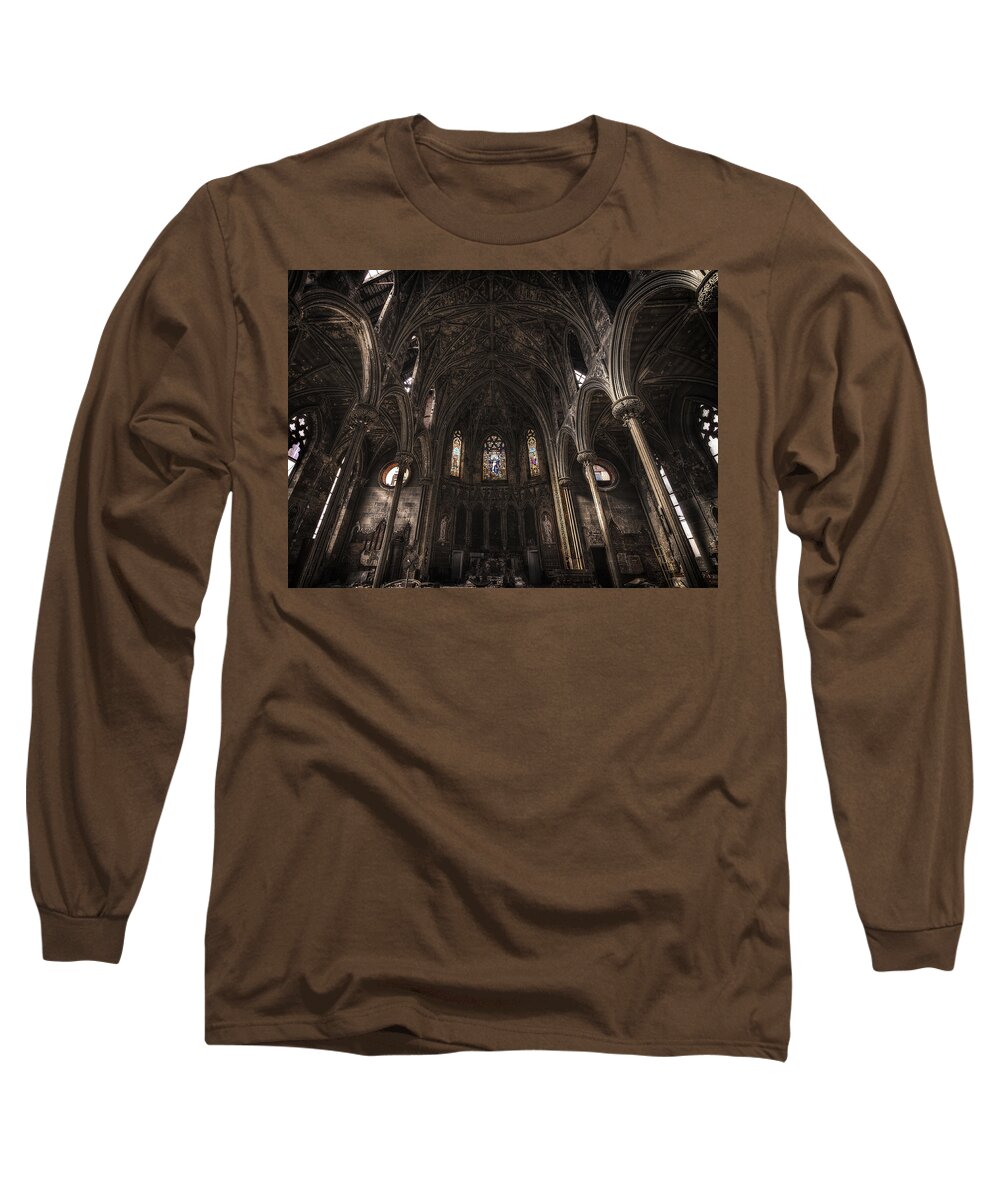 Abandoned Long Sleeve T-Shirt featuring the photograph Guided By The Light by Rob Dietrich