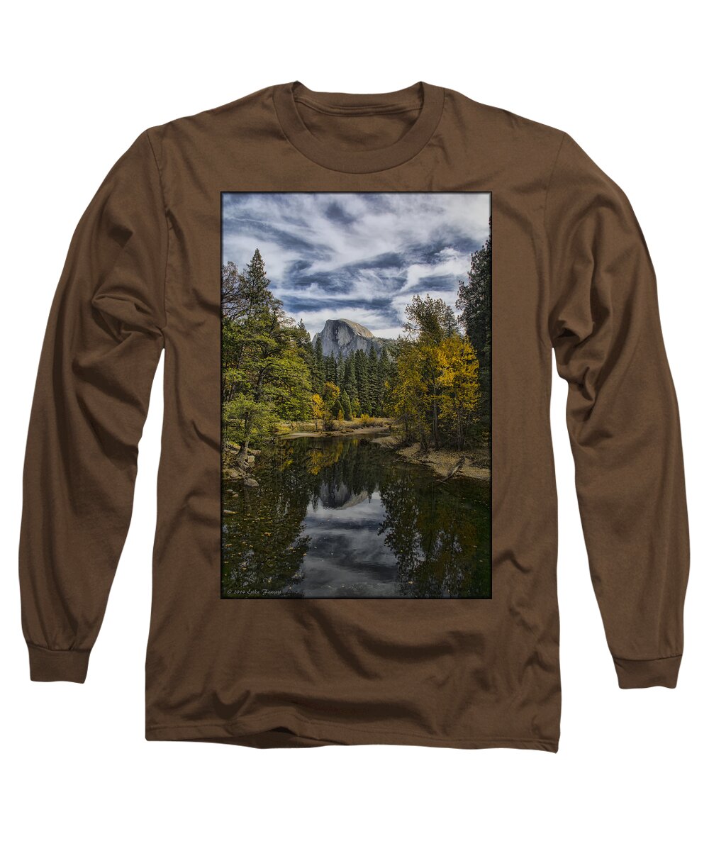 Yosemite Long Sleeve T-Shirt featuring the photograph Half Dome Reflection by Erika Fawcett