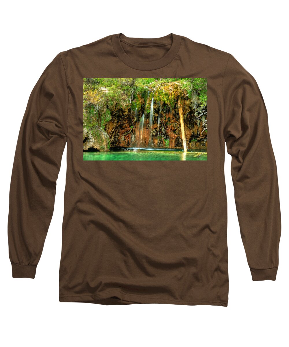 Home Long Sleeve T-Shirt featuring the photograph Hanging Lake by Richard Gehlbach