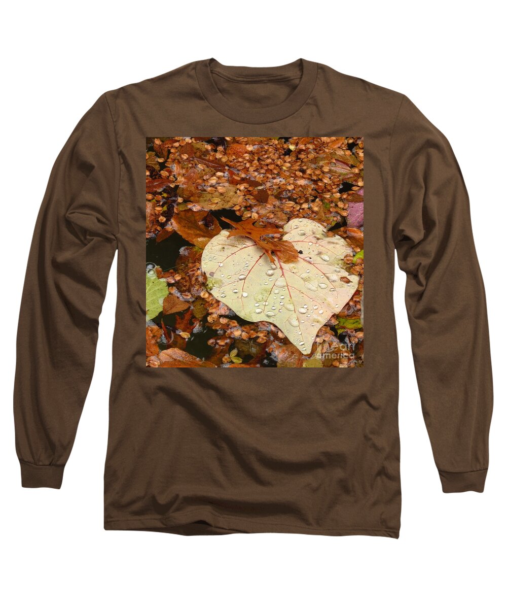 Nature Long Sleeve T-Shirt featuring the photograph Heart Leaf II by Anita Adams