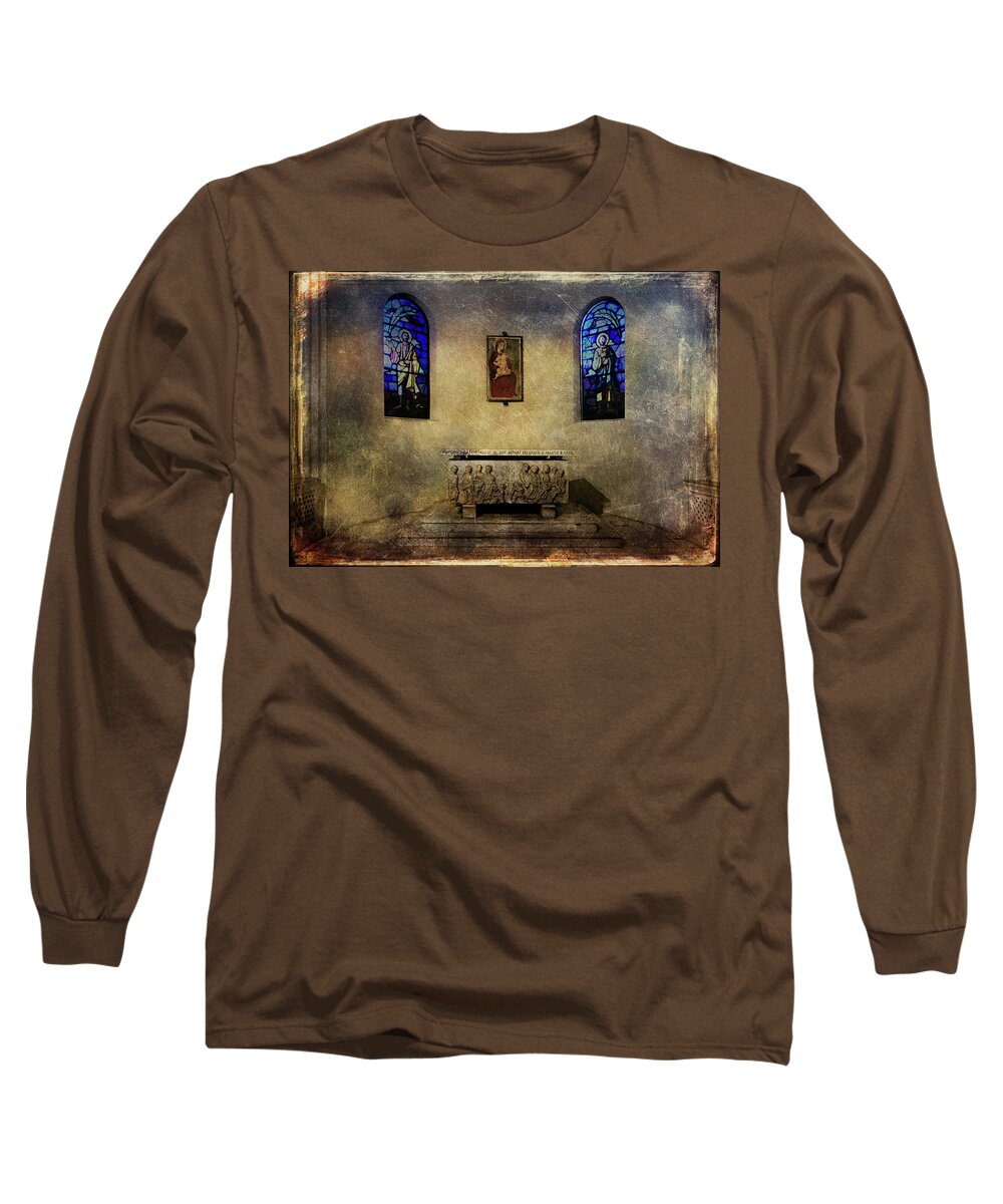 Architecture Long Sleeve T-Shirt featuring the photograph Holy grunge by Roberto Pagani