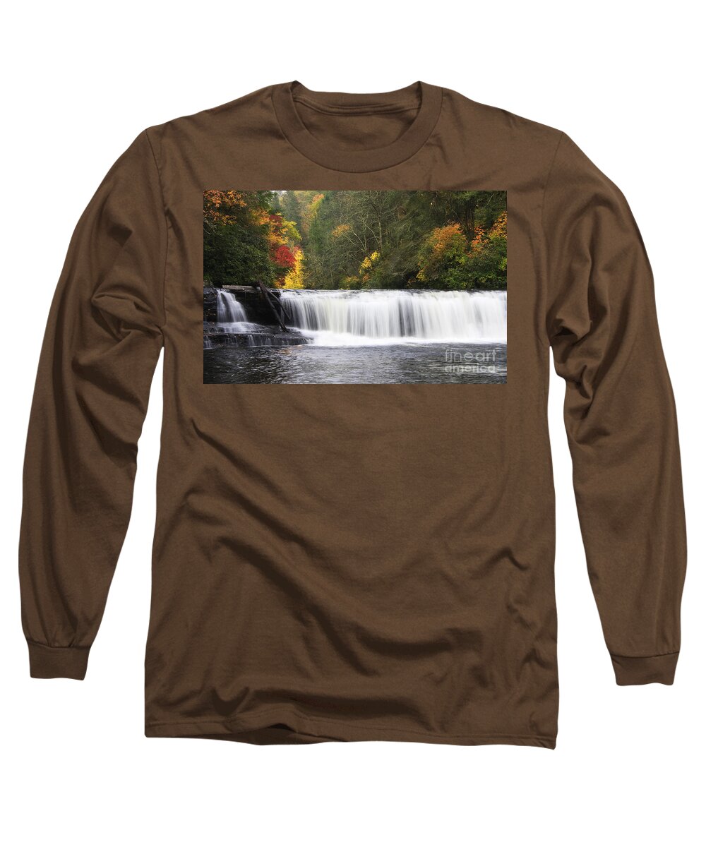 Hooker Falls Long Sleeve T-Shirt featuring the photograph Hooker Falls in North Carolina by Jill Lang