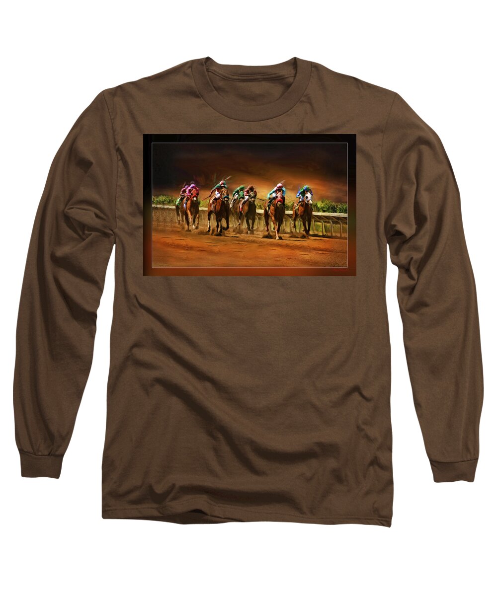 Horse Long Sleeve T-Shirt featuring the photograph Horse's 7 At The End by Blake Richards