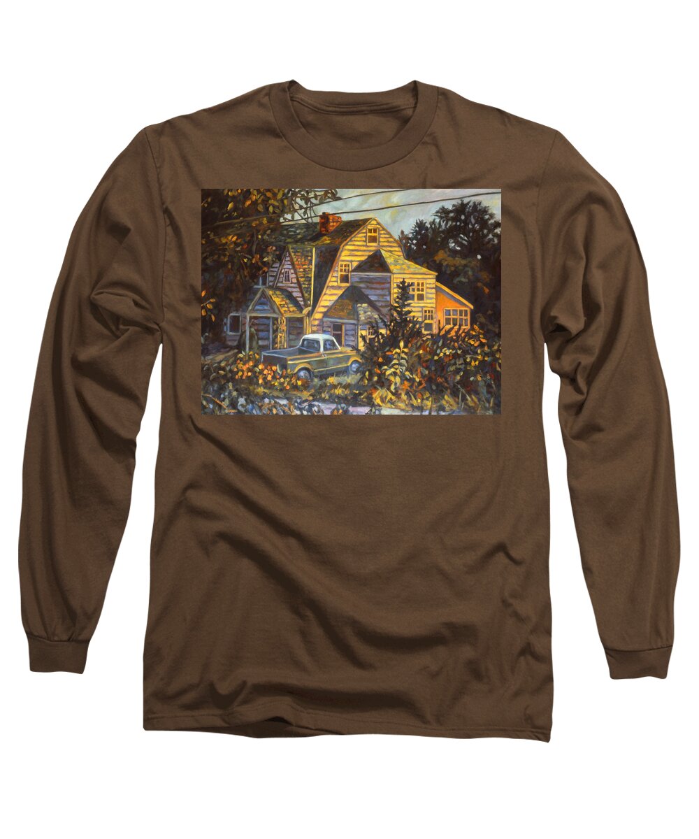 Kendall Kessler Long Sleeve T-Shirt featuring the painting House in Christiansburg by Kendall Kessler