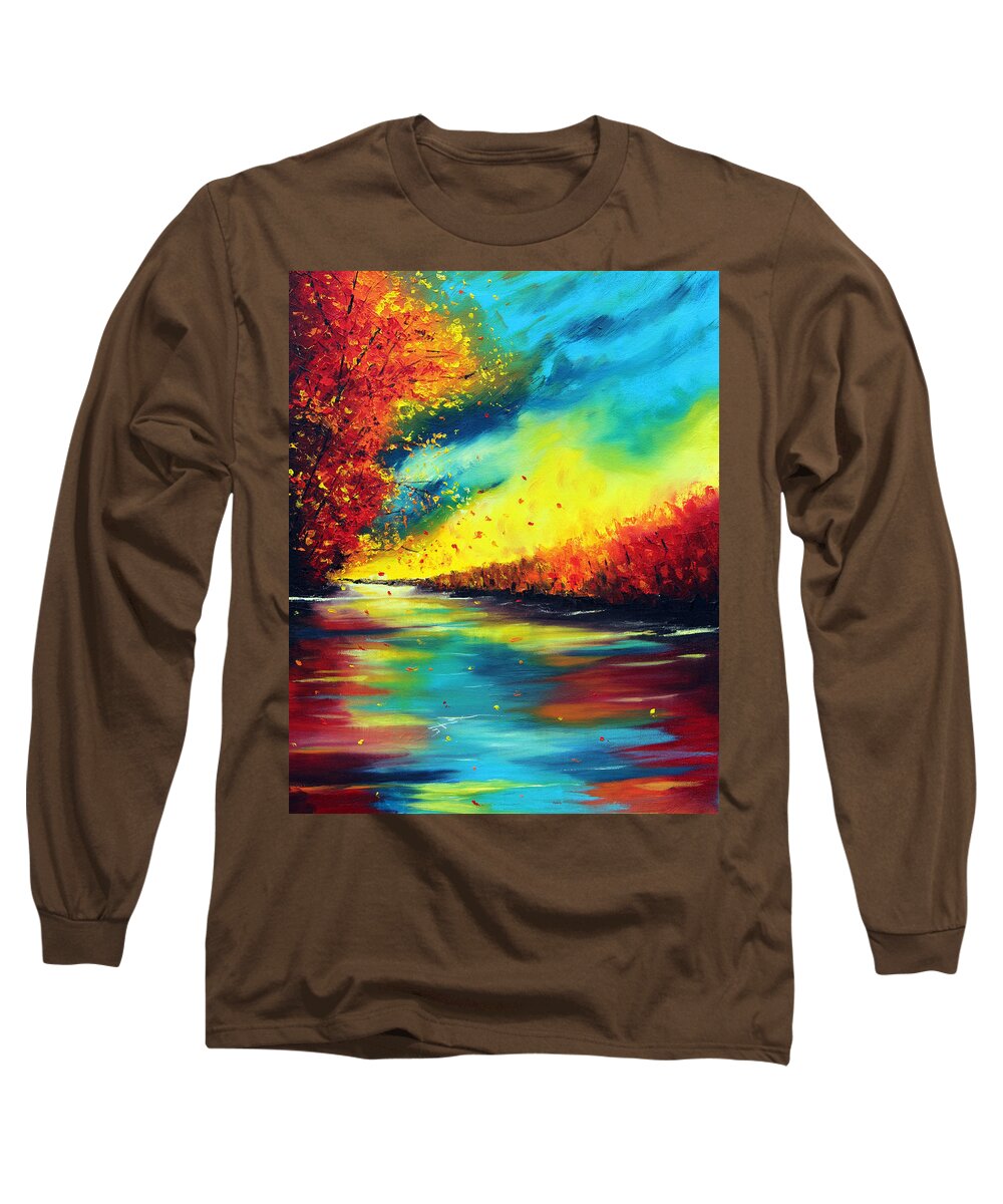 Landscape Long Sleeve T-Shirt featuring the painting In Your Presence by Meaghan Troup