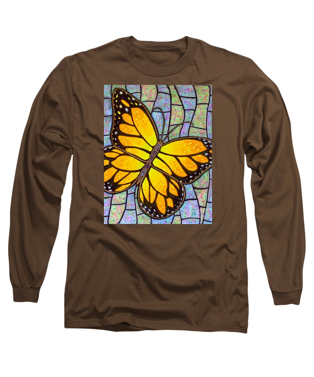 Butterflies Long Sleeve T-Shirt featuring the painting Karens Butterfly by Jim Harris