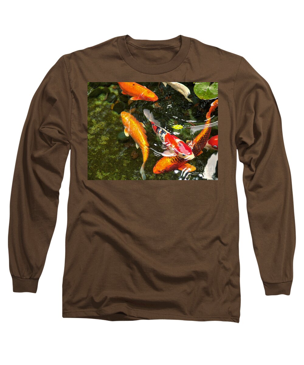 Fish Long Sleeve T-Shirt featuring the photograph Koi fish Japan by John Swartz