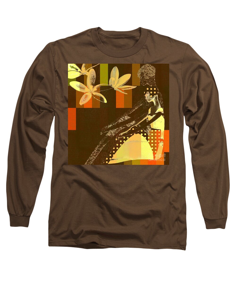 la Bella Long Sleeve T-Shirt featuring the digital art La Bella - 133 by Variance Collections