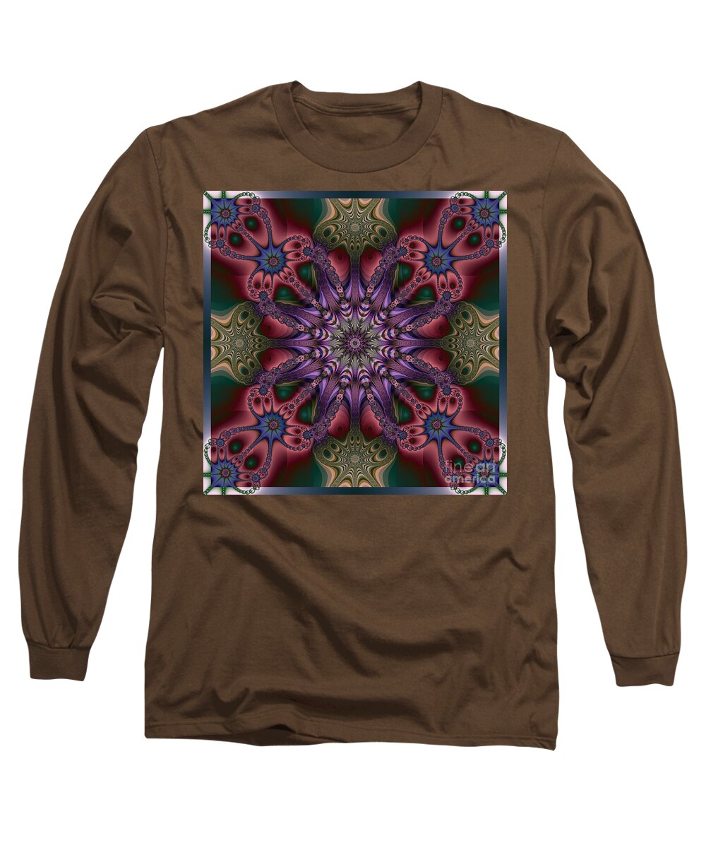 Laceworks Long Sleeve T-Shirt featuring the digital art Laceworks by Elizabeth McTaggart