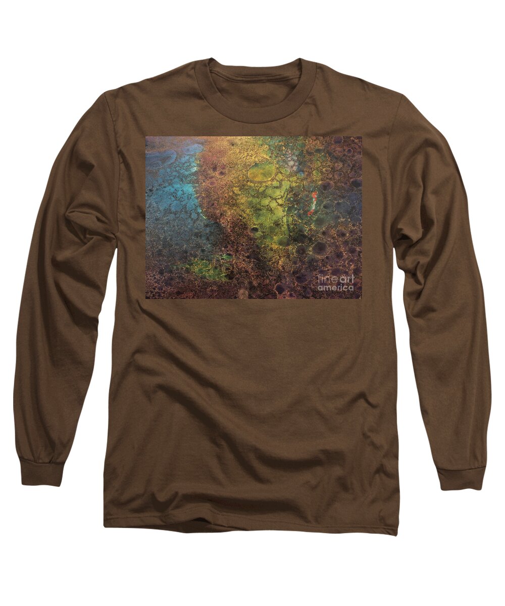 Abstract Long Sleeve T-Shirt featuring the mixed media Life To Come by Jacklyn Duryea Fraizer