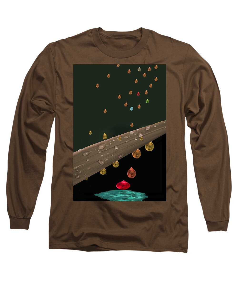 Grass Long Sleeve T-Shirt featuring the photograph Liquid Gold by Angela Stanton
