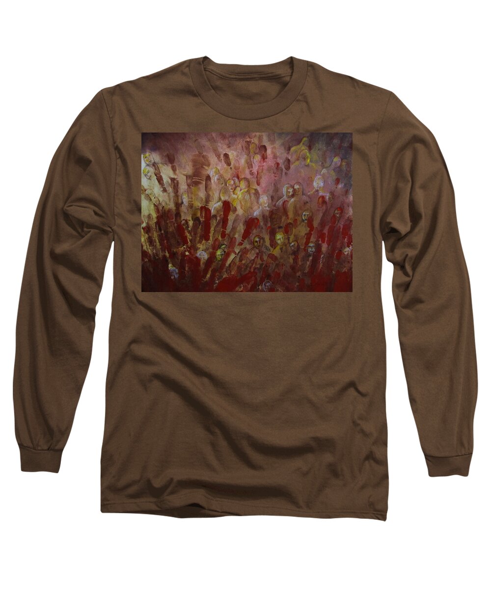 People Long Sleeve T-Shirt featuring the painting Lost by Catherine Howley