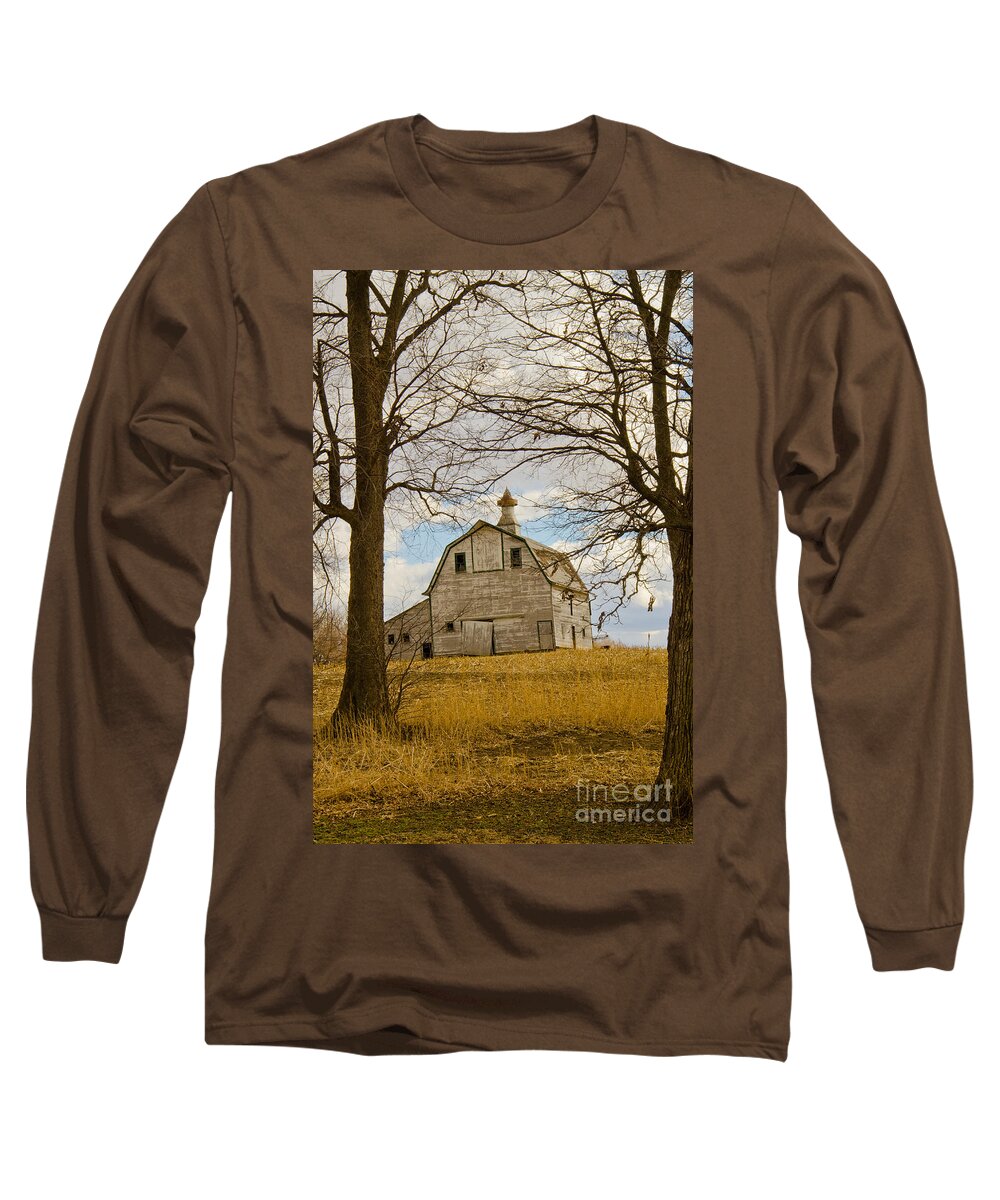 Barn Long Sleeve T-Shirt featuring the photograph Majestic Between the Trees by Christine Belt