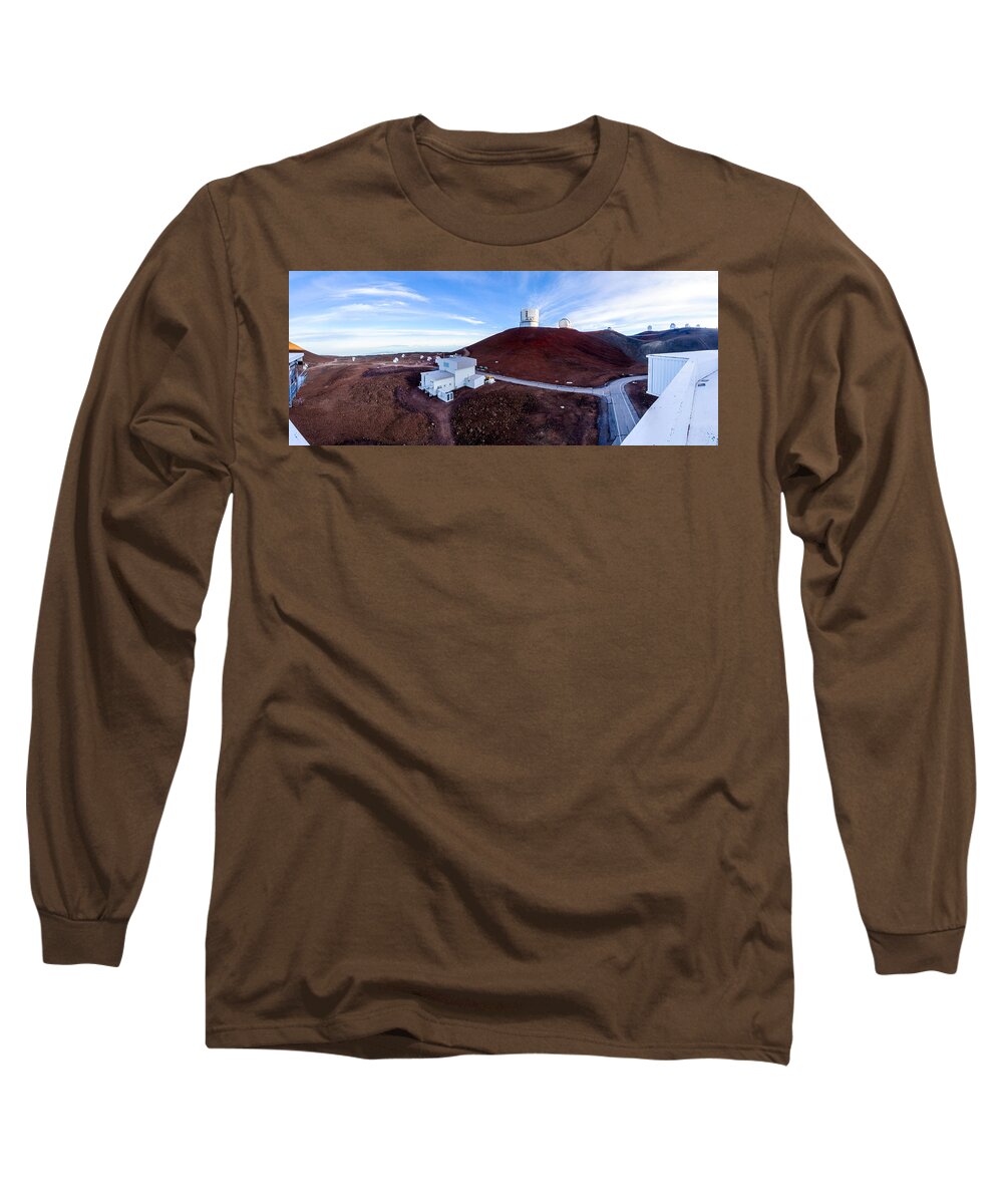 Hawaii Long Sleeve T-Shirt featuring the photograph Mauna Kea Observatory Sunrise by Jason Chu