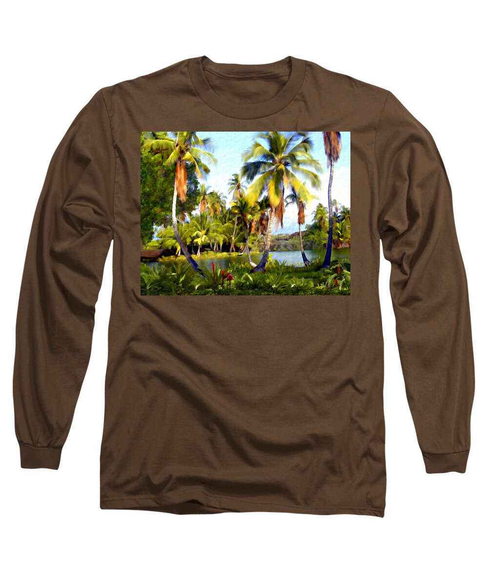 Hawaii Long Sleeve T-Shirt featuring the photograph Mauna Lani Fish Ponds by Kurt Van Wagner