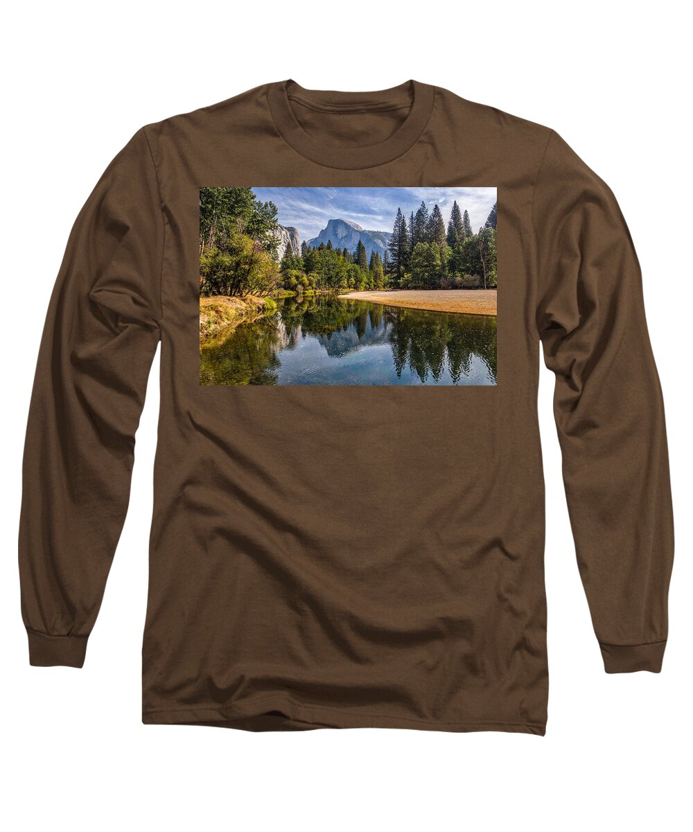 California Long Sleeve T-Shirt featuring the photograph Merced River View II by Peter Tellone