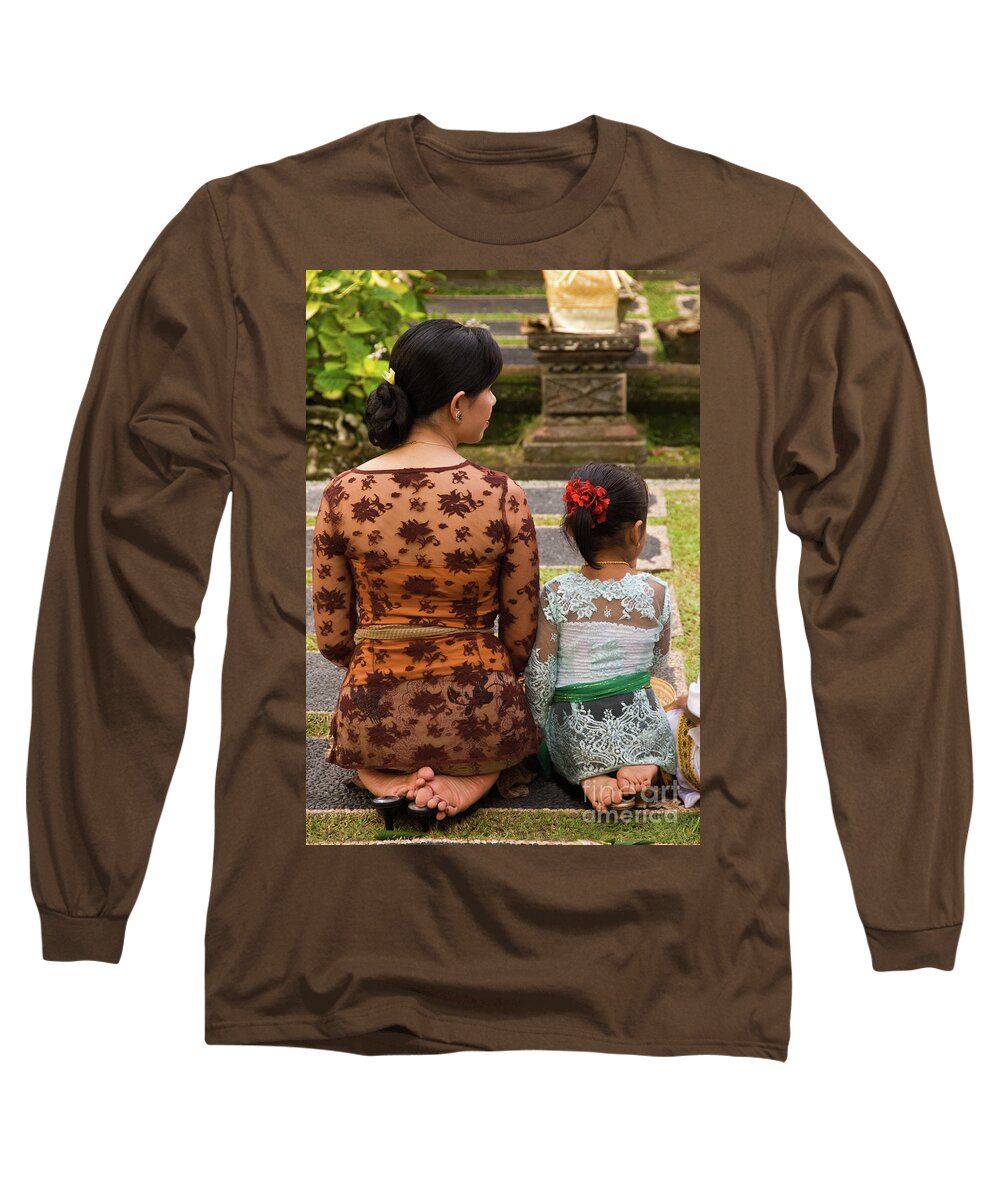 Indonesia Long Sleeve T-Shirt featuring the photograph Mother and Daughter by Rick Piper Photography