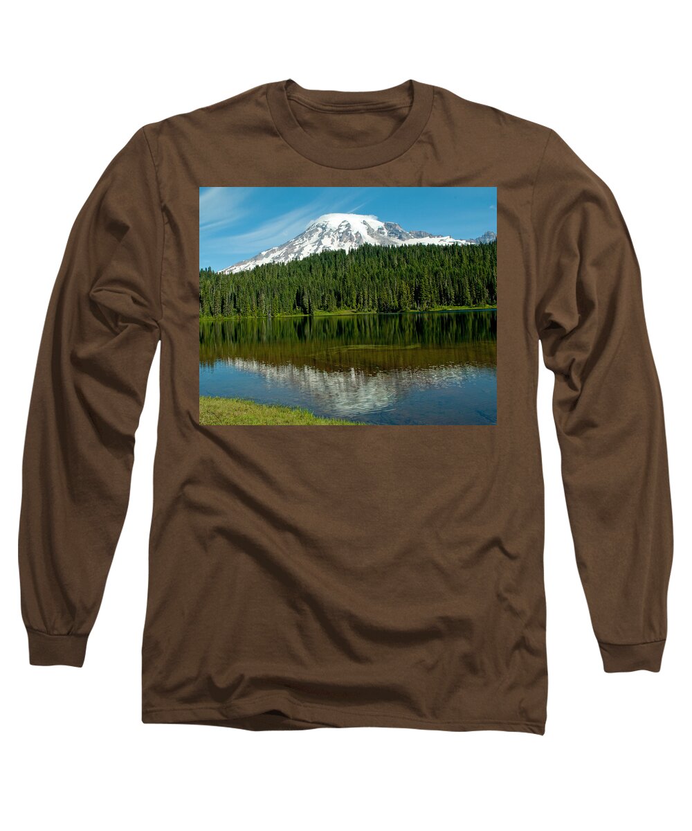 Mountain Long Sleeve T-Shirt featuring the photograph Mt. Rainier II by Tikvah's Hope