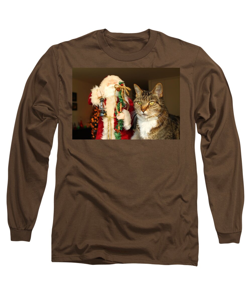 Christmas Tree Long Sleeve T-Shirt featuring the photograph My New Friend by Catie Canetti