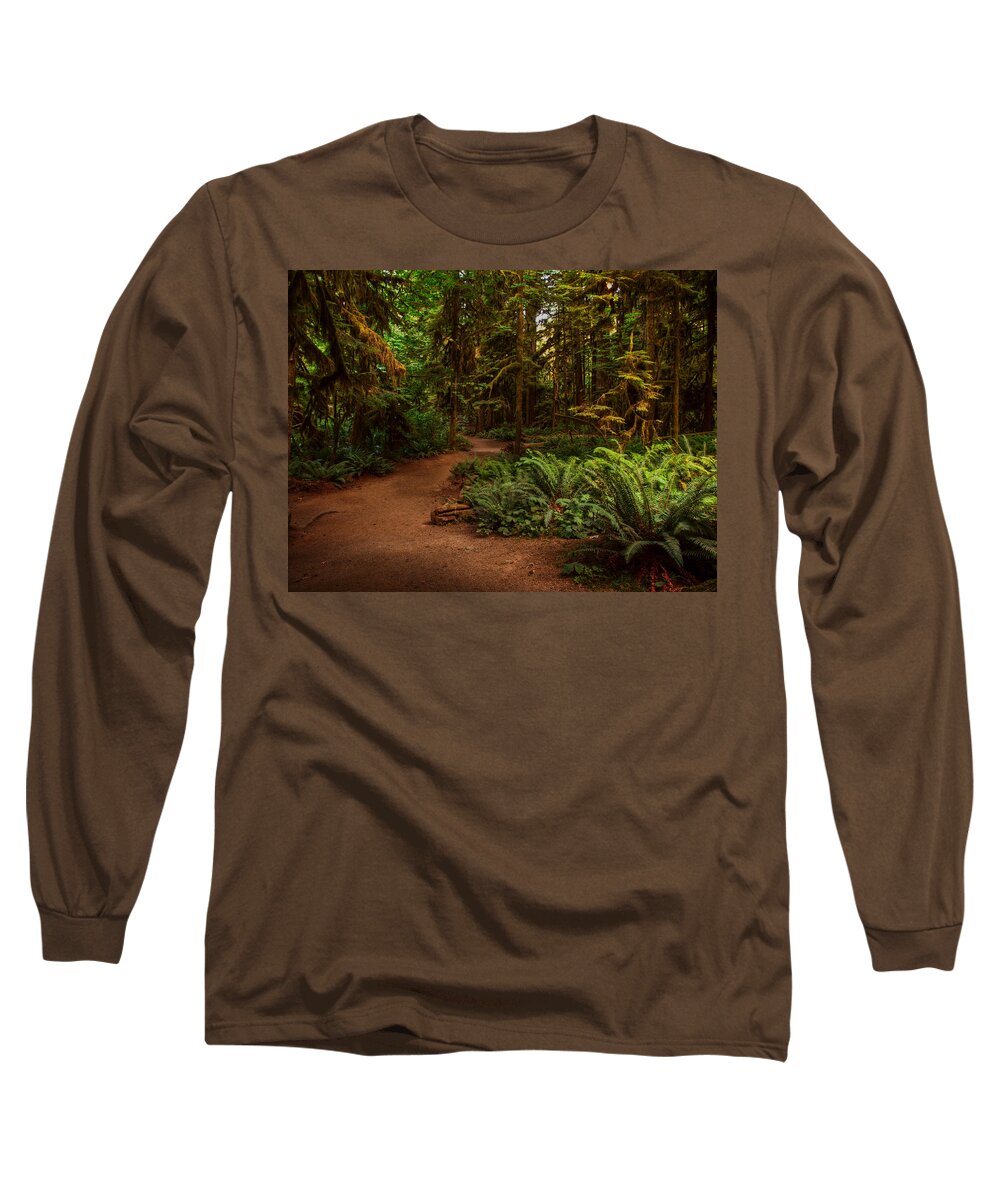 Forest Long Sleeve T-Shirt featuring the photograph On the Trail to .... by Randy Hall