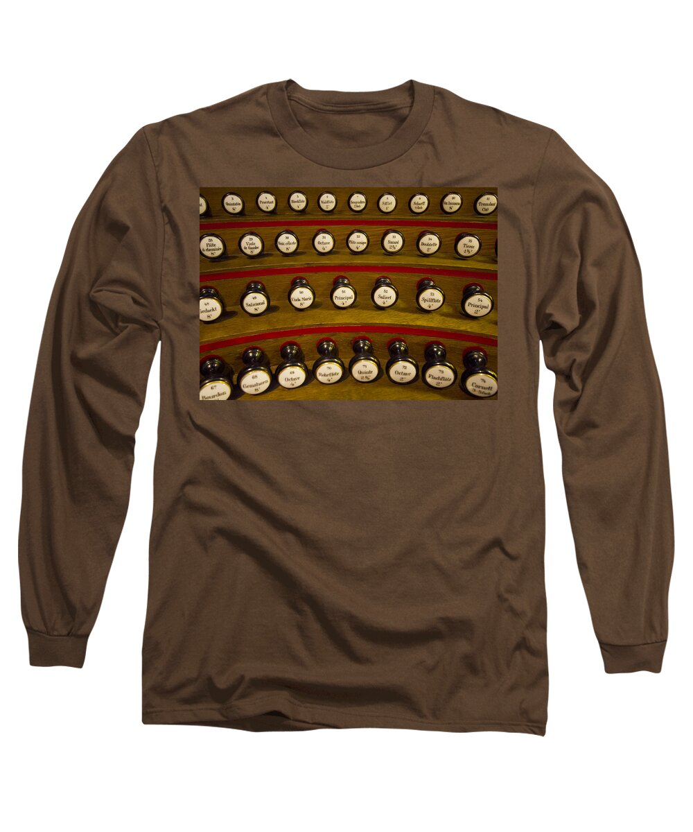 Organ Stops Long Sleeve T-Shirt featuring the photograph Organ stops by Jenny Setchell