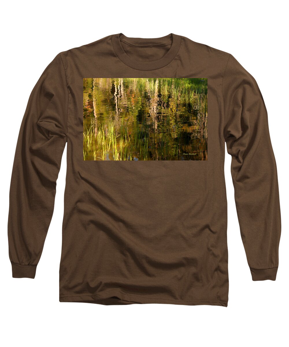 Abstract Long Sleeve T-Shirt featuring the photograph Out In The Reeds by Donna Blackhall
