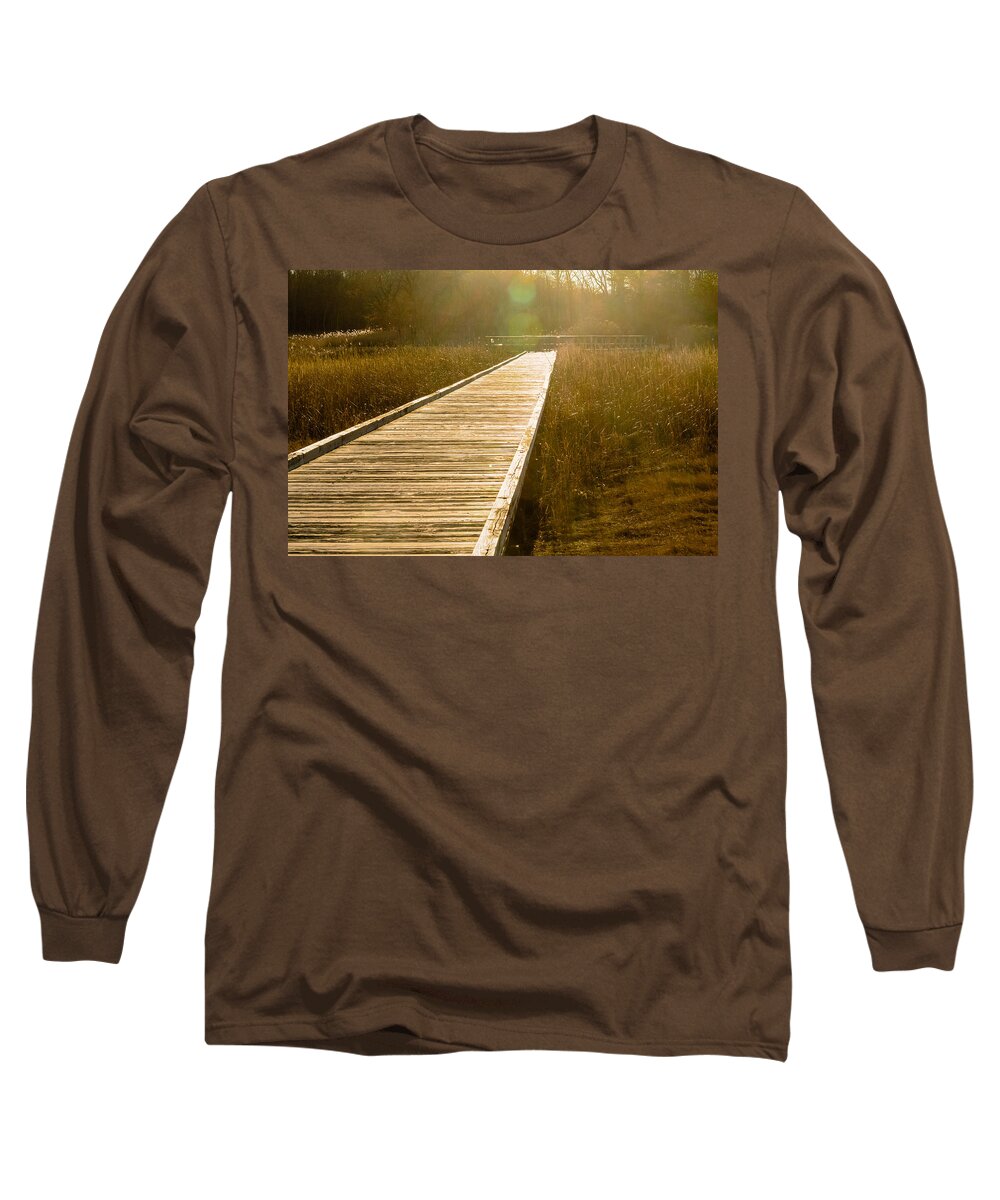 32 Bit Long Sleeve T-Shirt featuring the photograph Path to light by SAURAVphoto Online Store