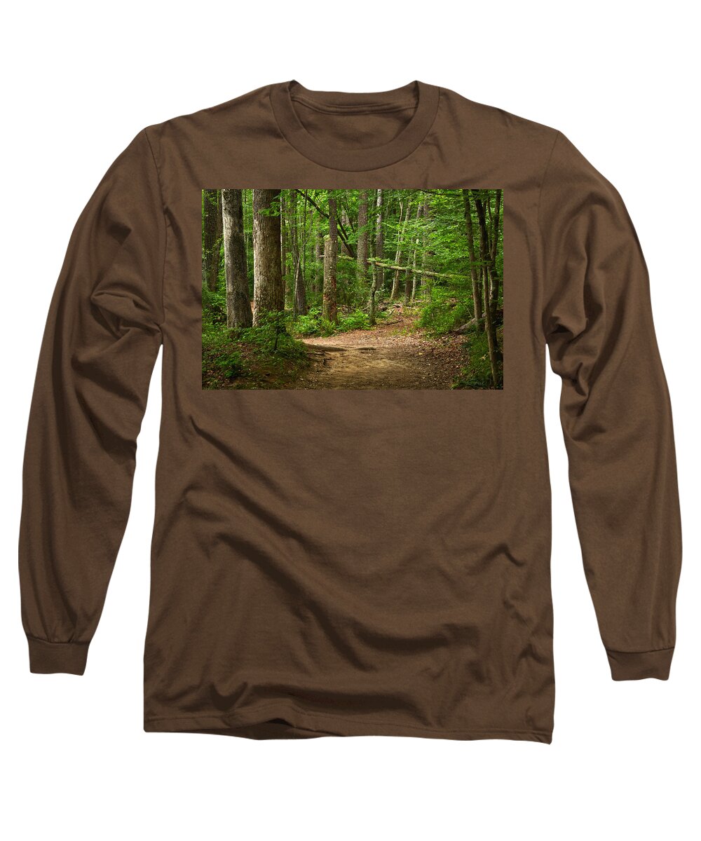 Landscapes Long Sleeve T-Shirt featuring the photograph Pinewood Path by Matthew Pace