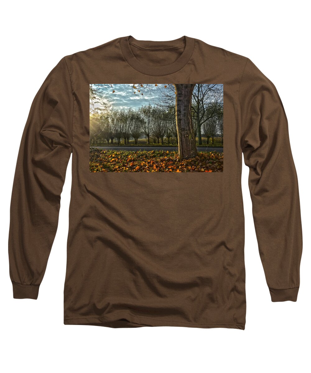 Holland Long Sleeve T-Shirt featuring the photograph Pollard Willows in Rotterdam by Frans Blok