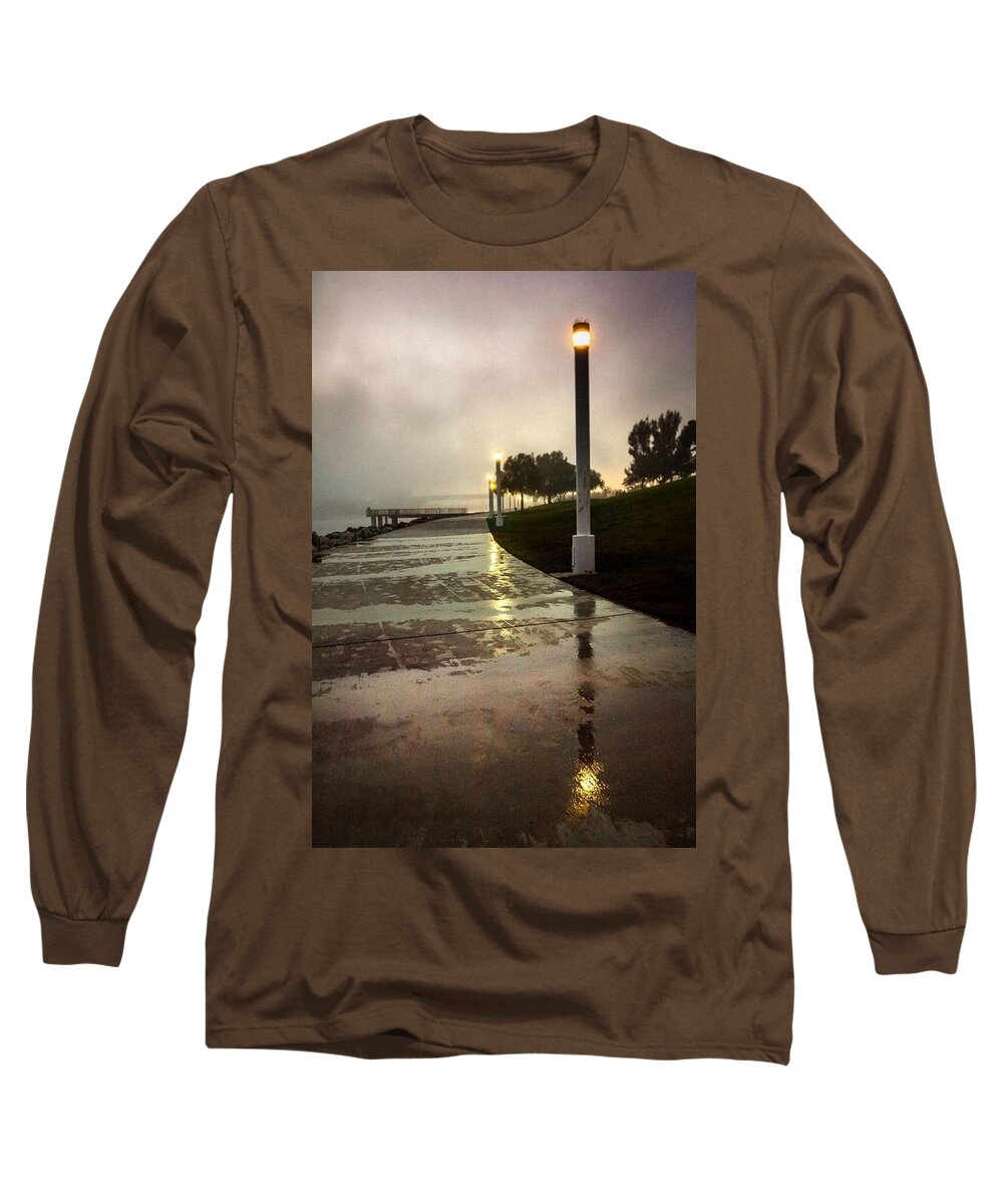 Coast Living Long Sleeve T-Shirt featuring the photograph Quiet Stroll by Denise Dube