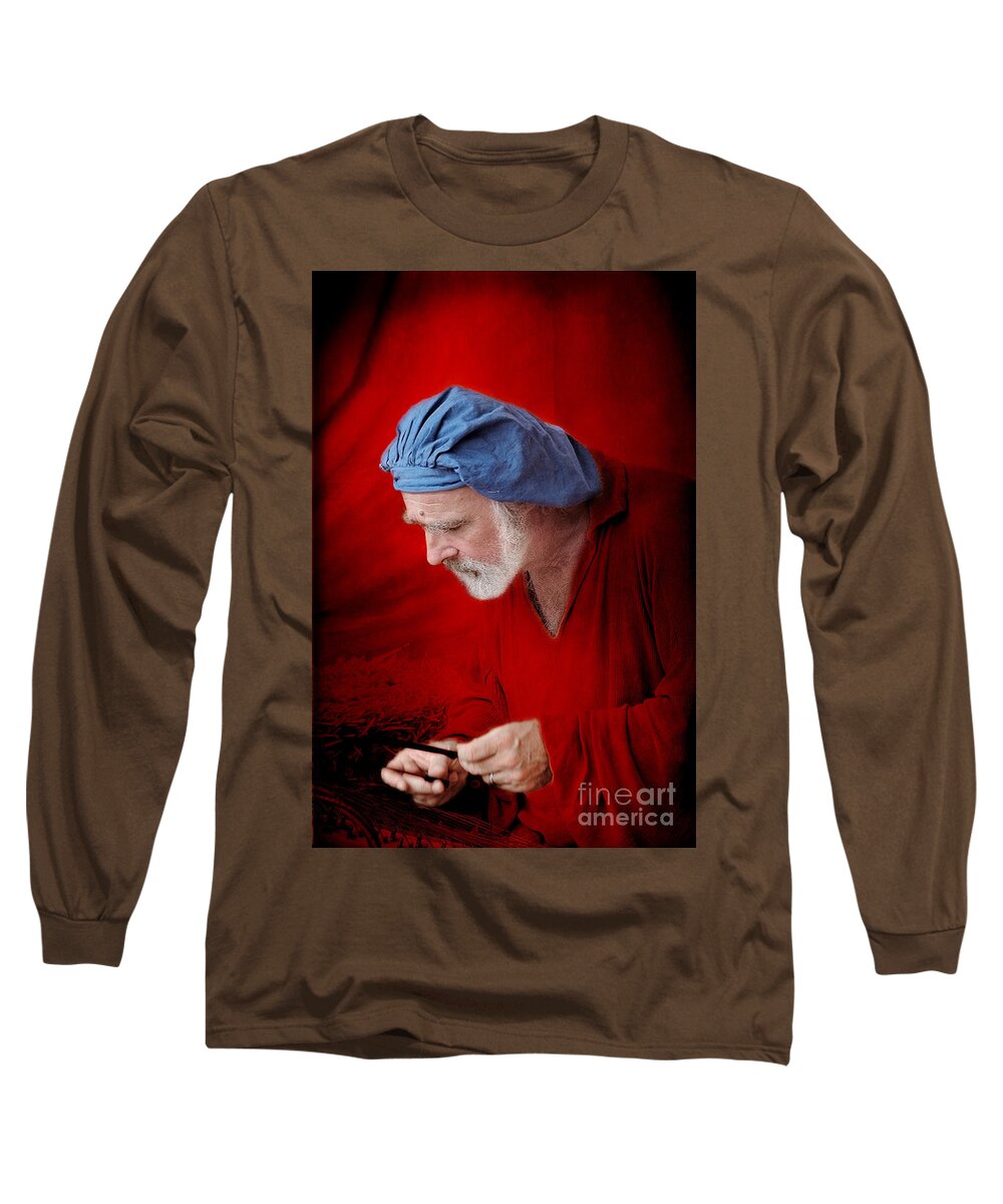 Musician Long Sleeve T-Shirt featuring the photograph Renaissance Music Man by Ellen Cotton