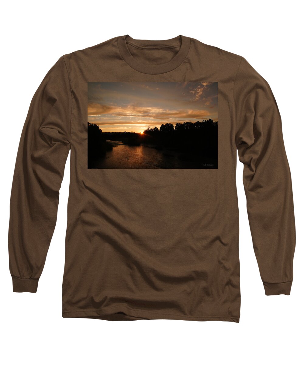 Sunset Long Sleeve T-Shirt featuring the photograph Rogue August Sunset by Mick Anderson