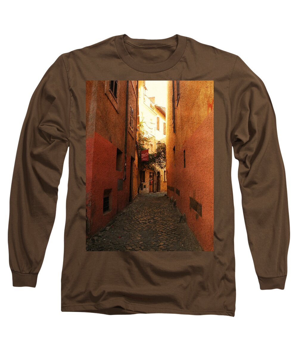 Rome Long Sleeve T-Shirt featuring the photograph Romano Cartolina by Micki Findlay