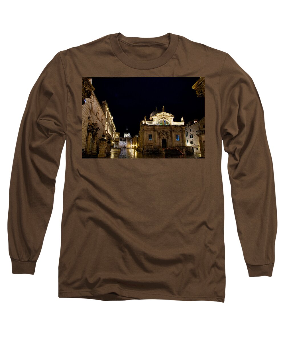 Saint Blaise Church Long Sleeve T-Shirt featuring the photograph Saint Blaise Church - Dubrovnik by Stuart Litoff