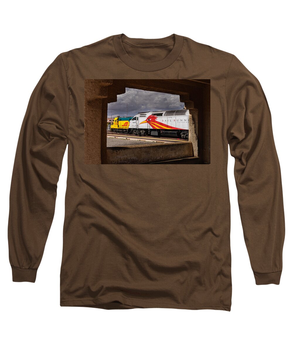 Santa Fe Long Sleeve T-Shirt featuring the photograph Santa Fe train by John Johnson