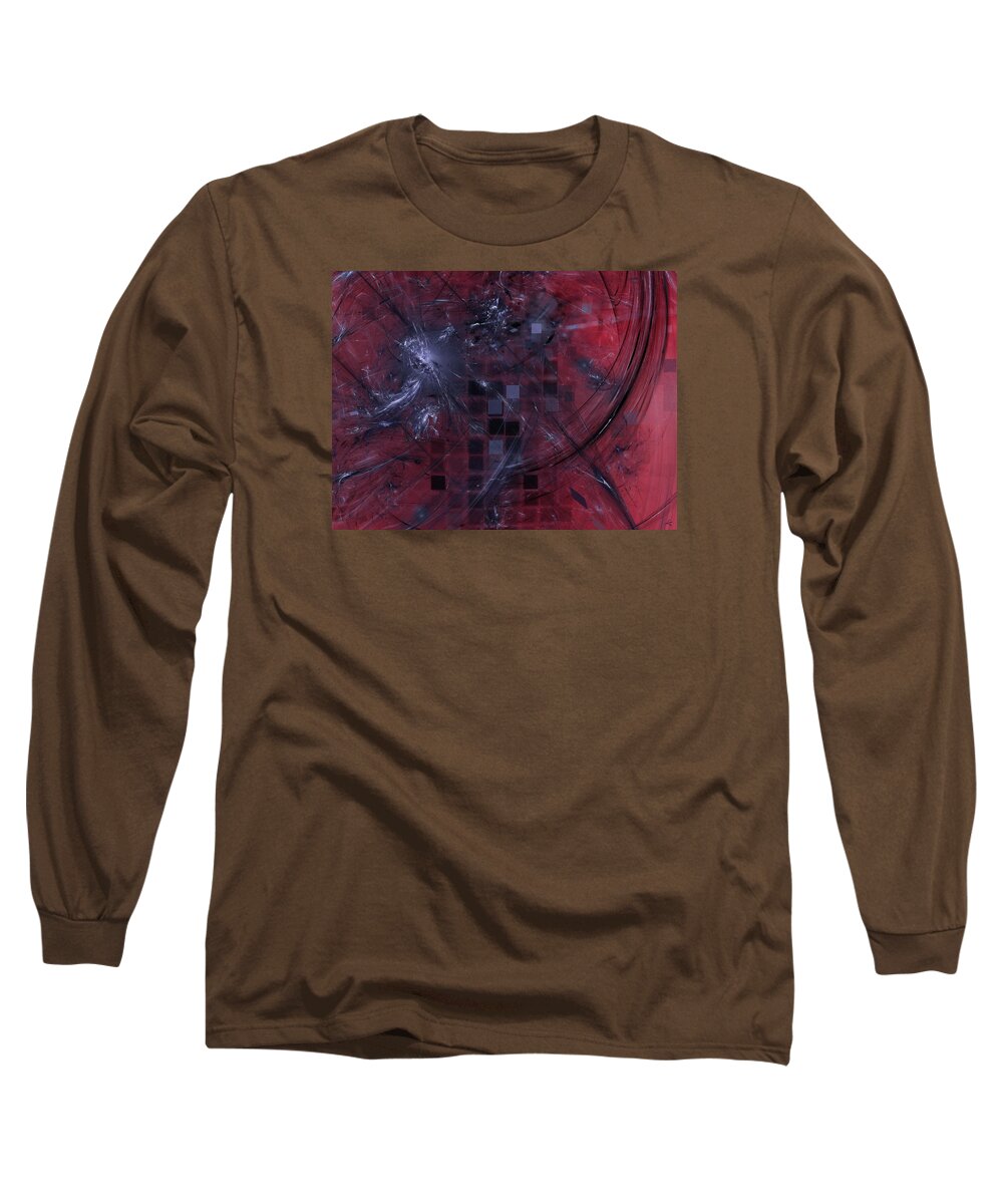 Stochastic Long Sleeve T-Shirt featuring the digital art She Wants to Be Alone by Jeff Iverson