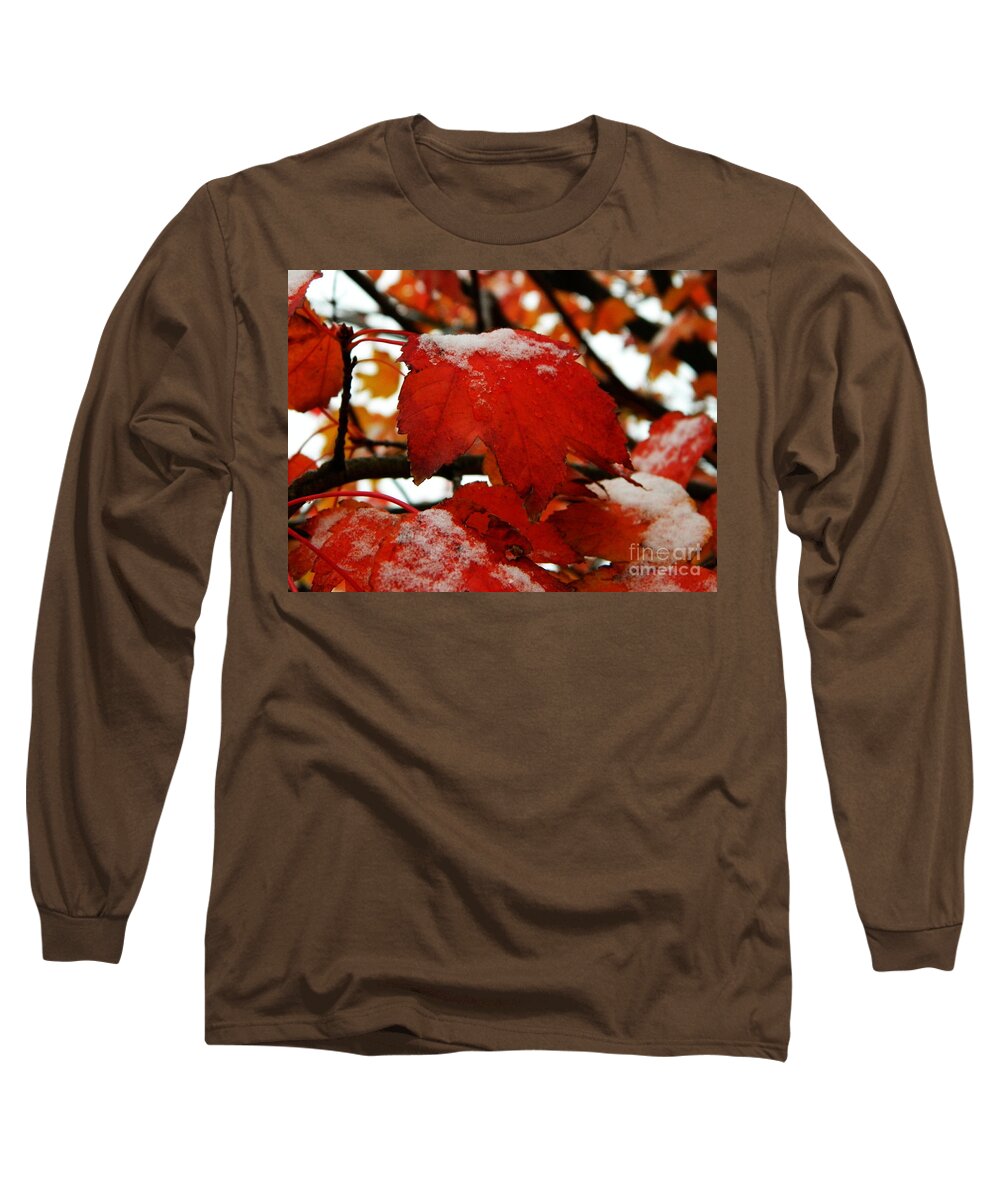 Winter Long Sleeve T-Shirt featuring the photograph Snow falls by Andrea Anderegg
