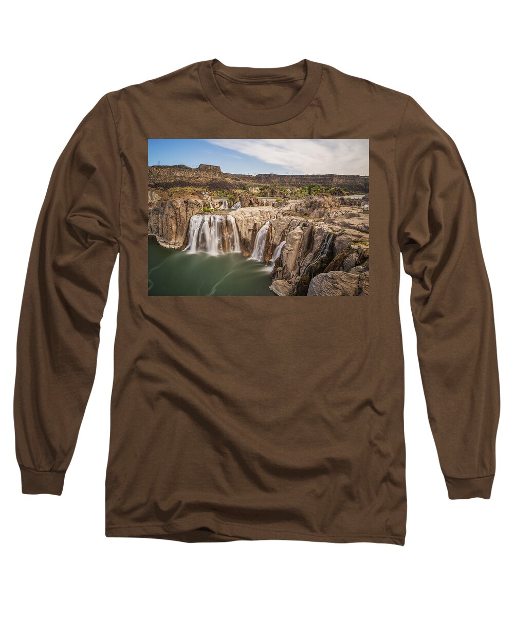 Springs Last Rush Twin Falls Id Long Sleeve T-Shirt featuring the photograph Springs Last Rush by James Heckt