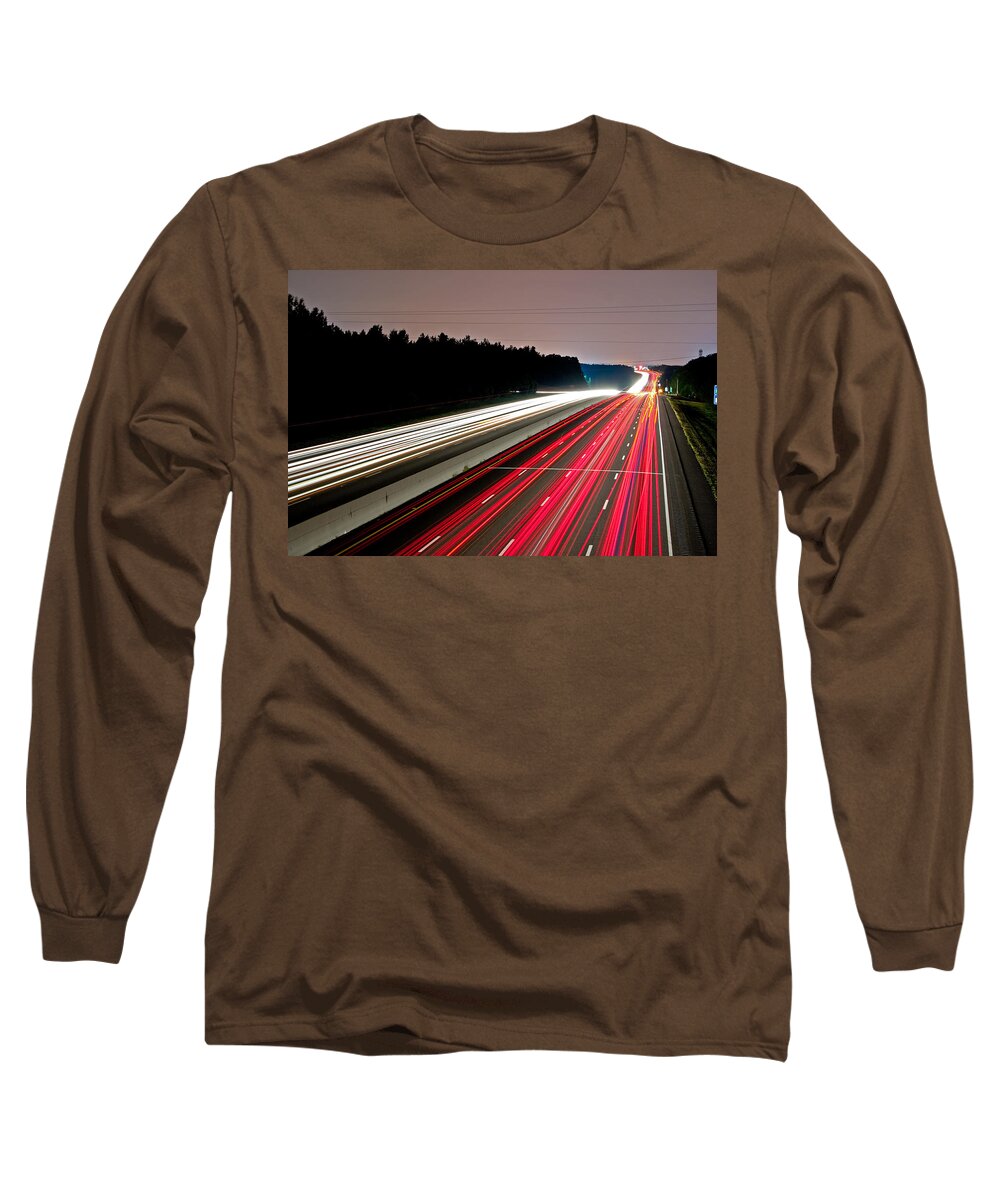 Traffic Long Sleeve T-Shirt featuring the photograph Streaks of Light by Joseph C Hinson