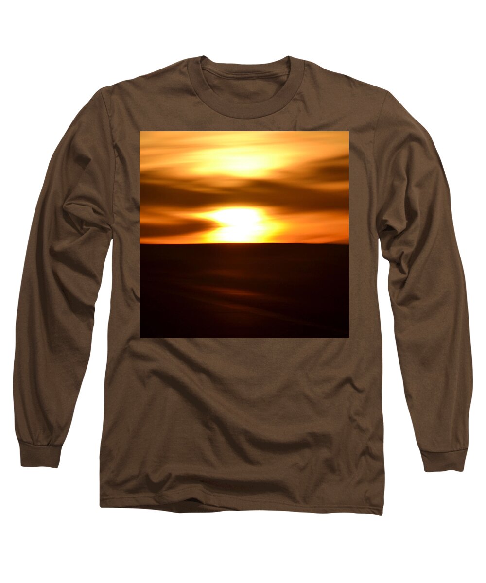 Sunset Long Sleeve T-Shirt featuring the photograph Sunset Abstract II by Nadalyn Larsen