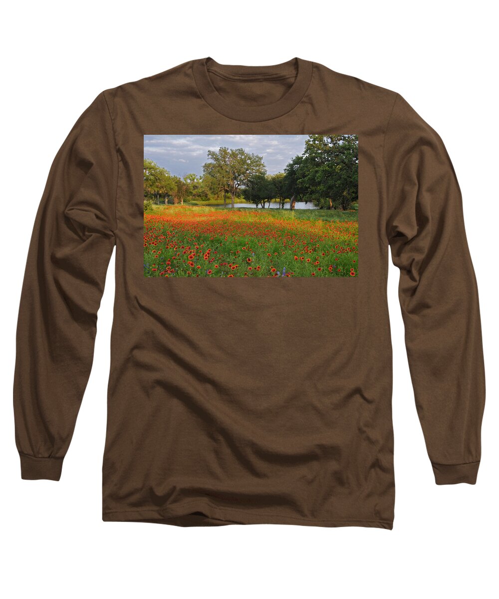Water Long Sleeve T-Shirt featuring the photograph Sunset at the Pond by Lynn Bauer