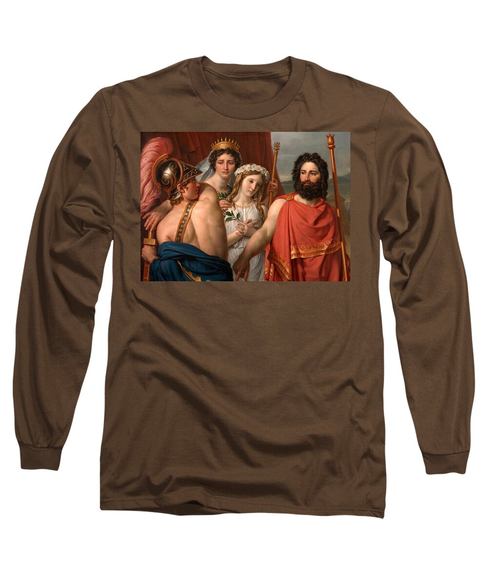 Jacques-louis David Long Sleeve T-Shirt featuring the painting The Anger of Achilles by Jacques-Louis David