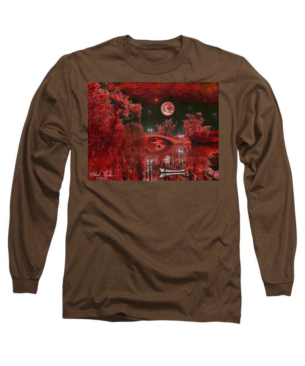 Elizabeth Park Long Sleeve T-Shirt featuring the photograph The Blood Moon by Michael Rucker