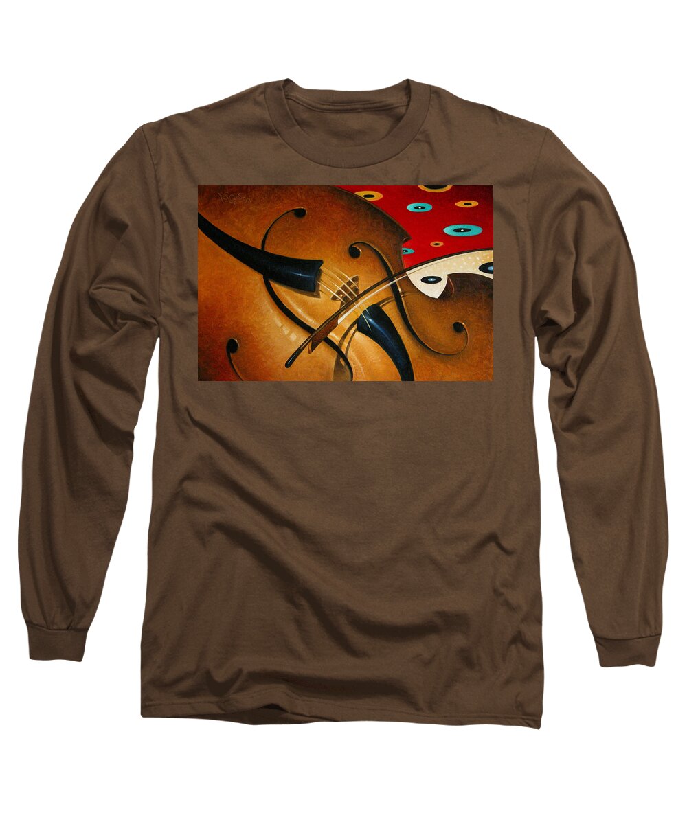 Violin Long Sleeve T-Shirt featuring the painting The Competition by T S Carson